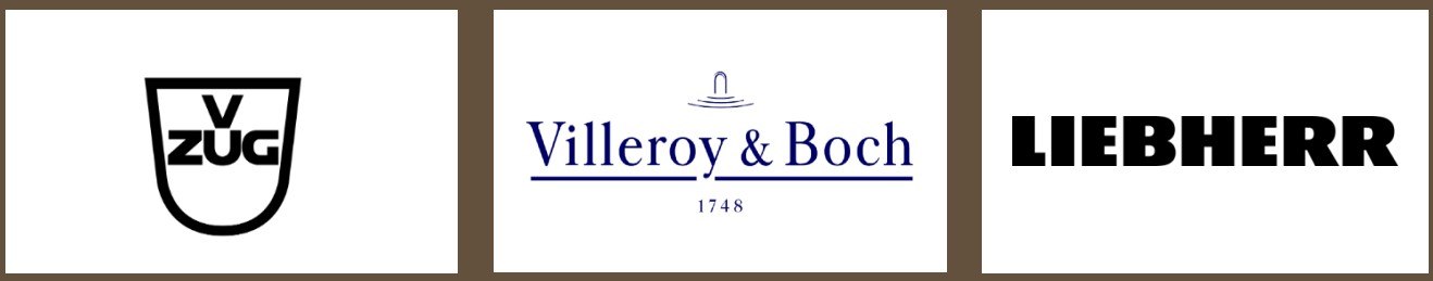 Premium fittings and appliances — V-ZUG, Villeroy and Boch, Liebherr