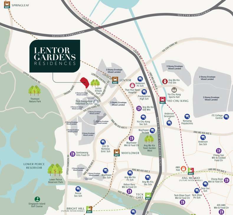 Location and MRT connectivity map