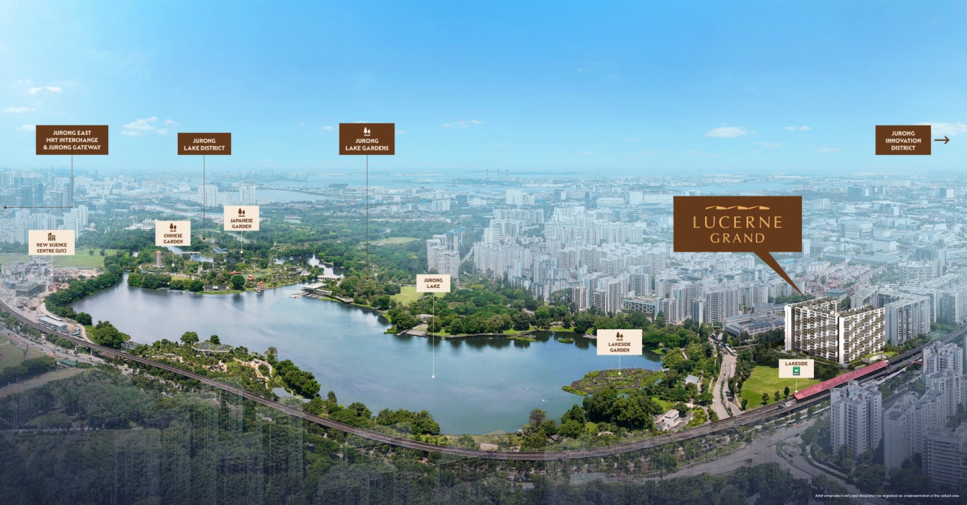 Aerial view of Jurong Lake Gardens
