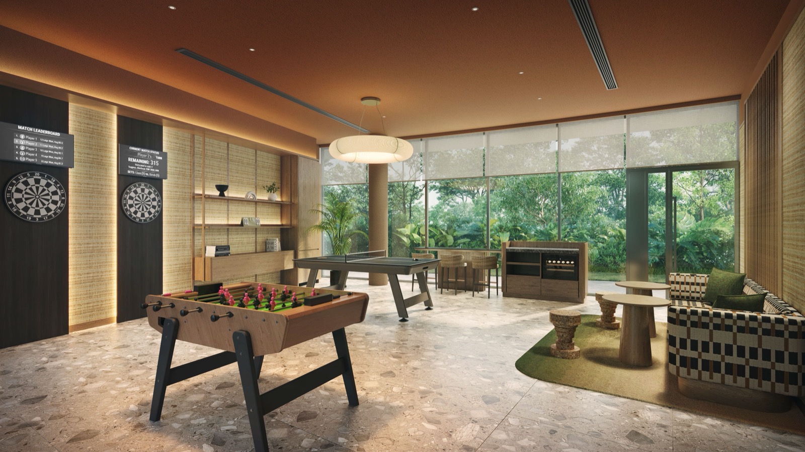 Clubhouse Recreation Room with games